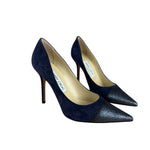 Jimmy Choo Romy Navy Blue Suede Pointed Toe Pumps