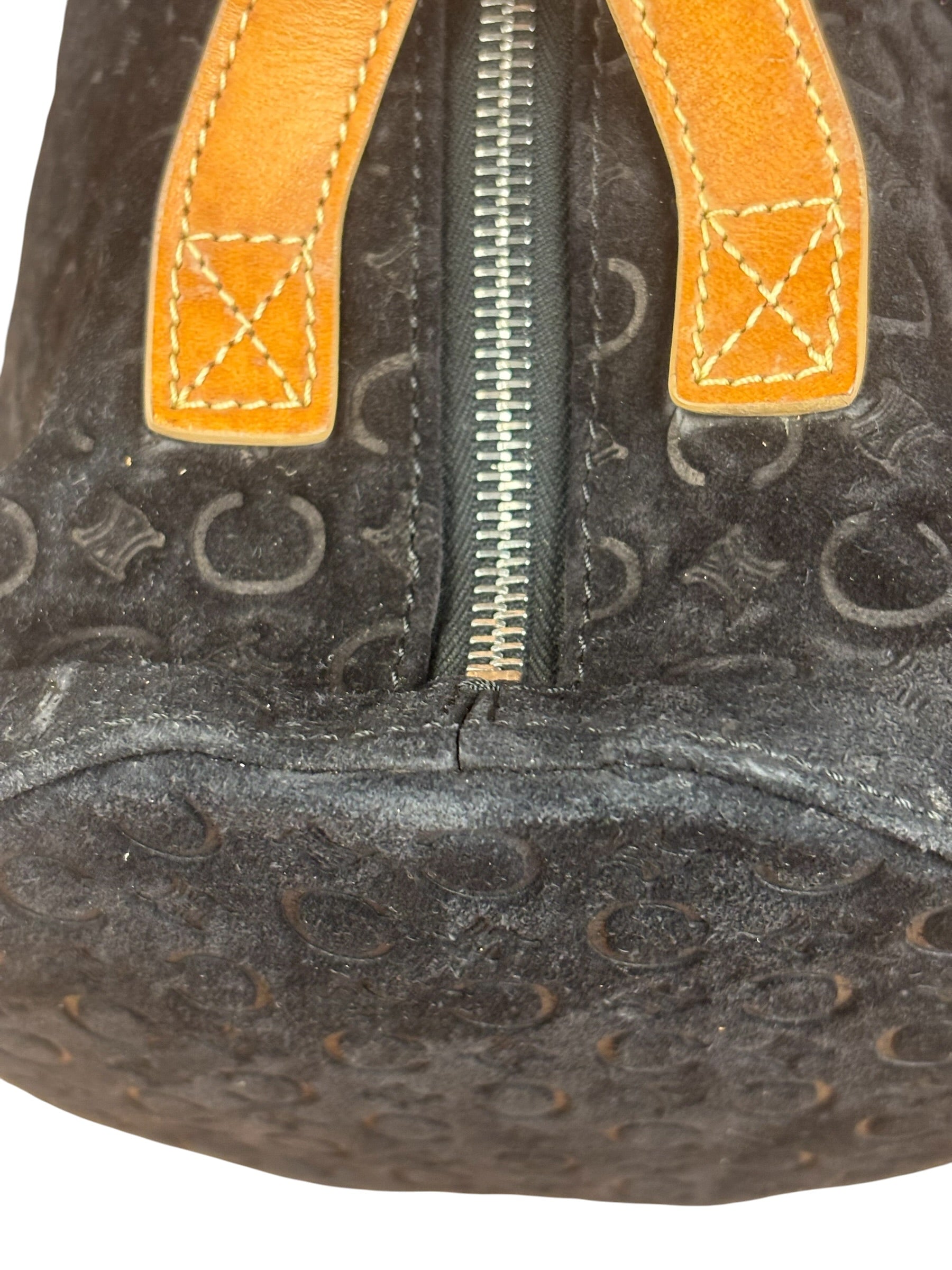 Celine Black Macadam Velour Handbag