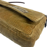 Fendi Brown Corduroy Baguette Shoulder Bag
