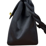 Chanel Vintage Black Mini Satin Flap Braided Shoulder Bag