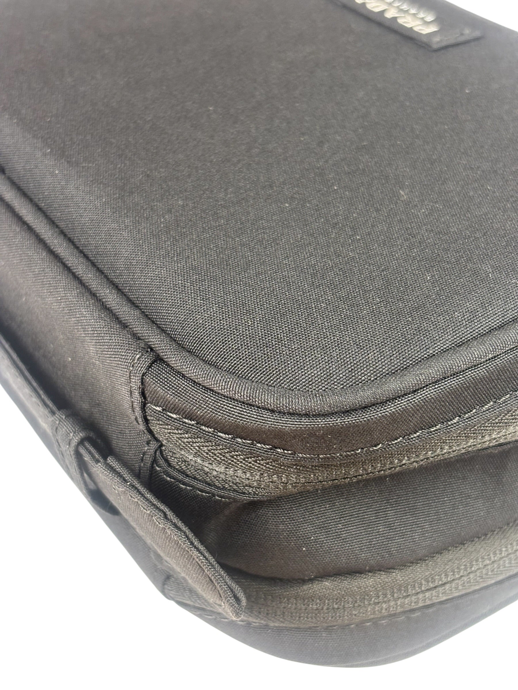 Prada Beauty Black Canvas Travel Cosmetic Pouch