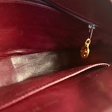 Chanel Vintage Burgundy Quilted Leather CC Camera Bag