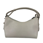 Brunello Cucinelli Ivory Grained Leather Shoulder Bag