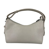 Brunello Cucinelli Ivory Grained Leather Shoulder Bag