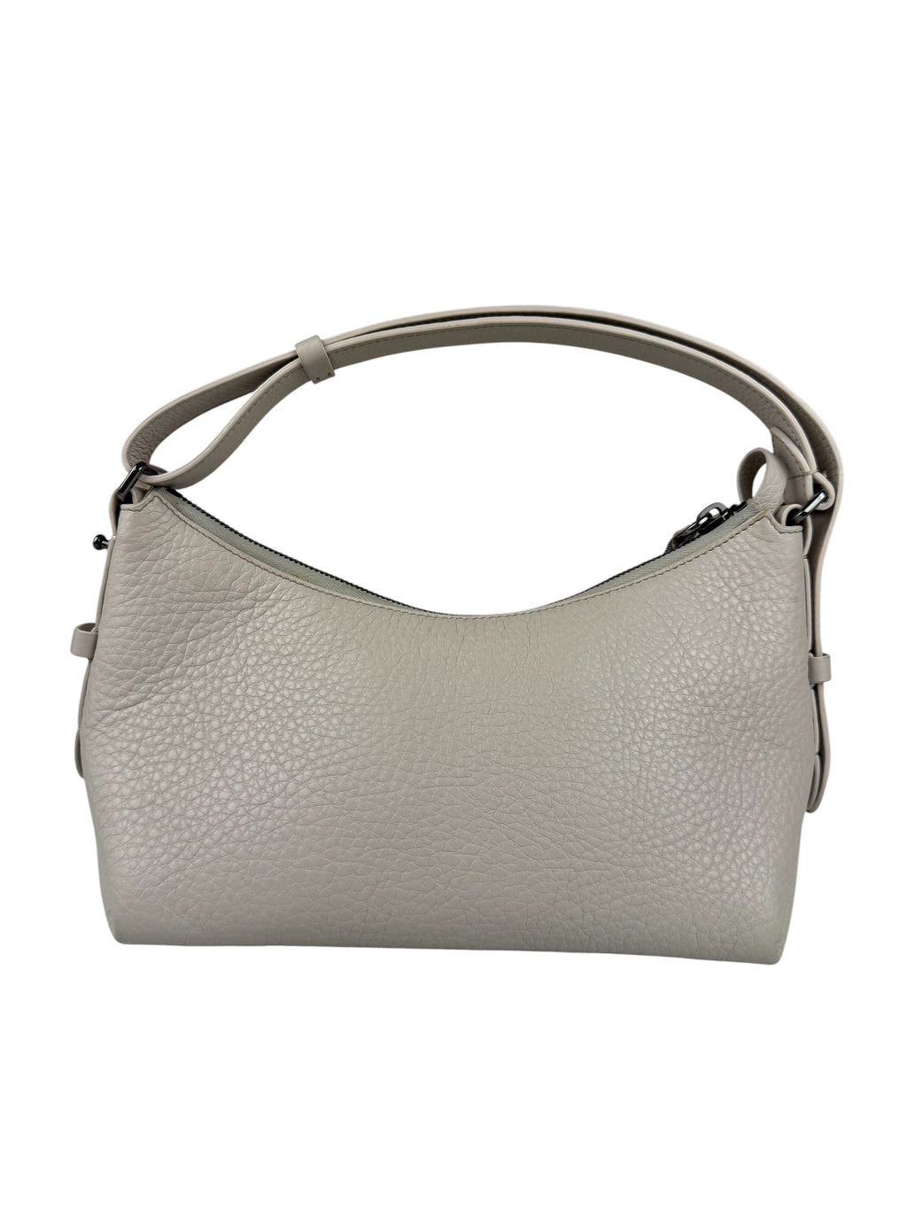 Brunello Cucinelli Ivory Grained Leather Shoulder Bag