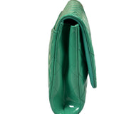 Chanel Green Quilted Patent Leather Flap Bag 2012