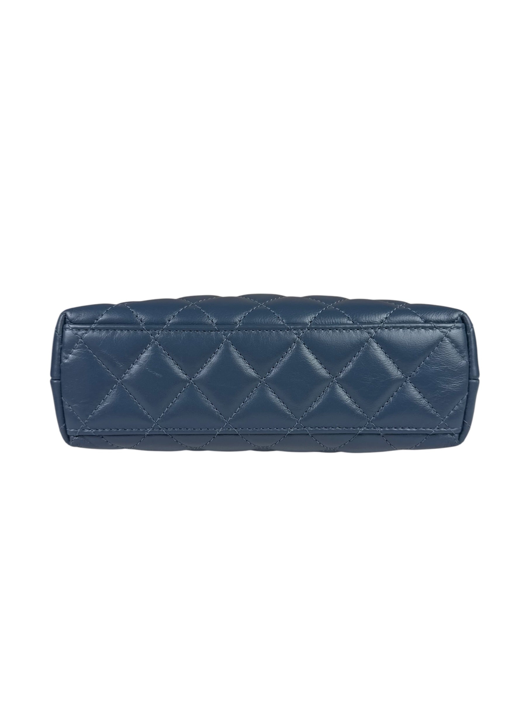 Chanel Blue Quilted Calfskin Nano Kelly Shopper Two-Way Bag 2023
