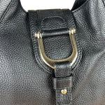 Gucci Black Leather Horsebit Flap Shoulder Bag