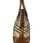 Burberry Vintage House Haymarket Check Dome Satchel Handbag