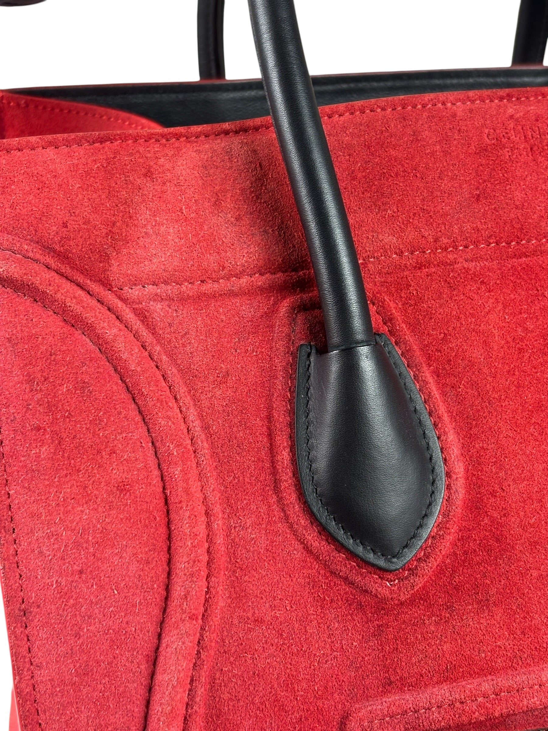 Celine Suede Luggage Phantom Tote Bag