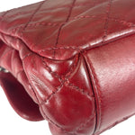 Chanel Red Quilted Calfskin Glazed Medium Duo Flap Bag 2012