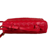Bottega Veneta Red Intrecciato Leather Crossbody Bag