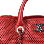 Chanel Red Perforated Leather Up in the Air 2Way Tote 2014