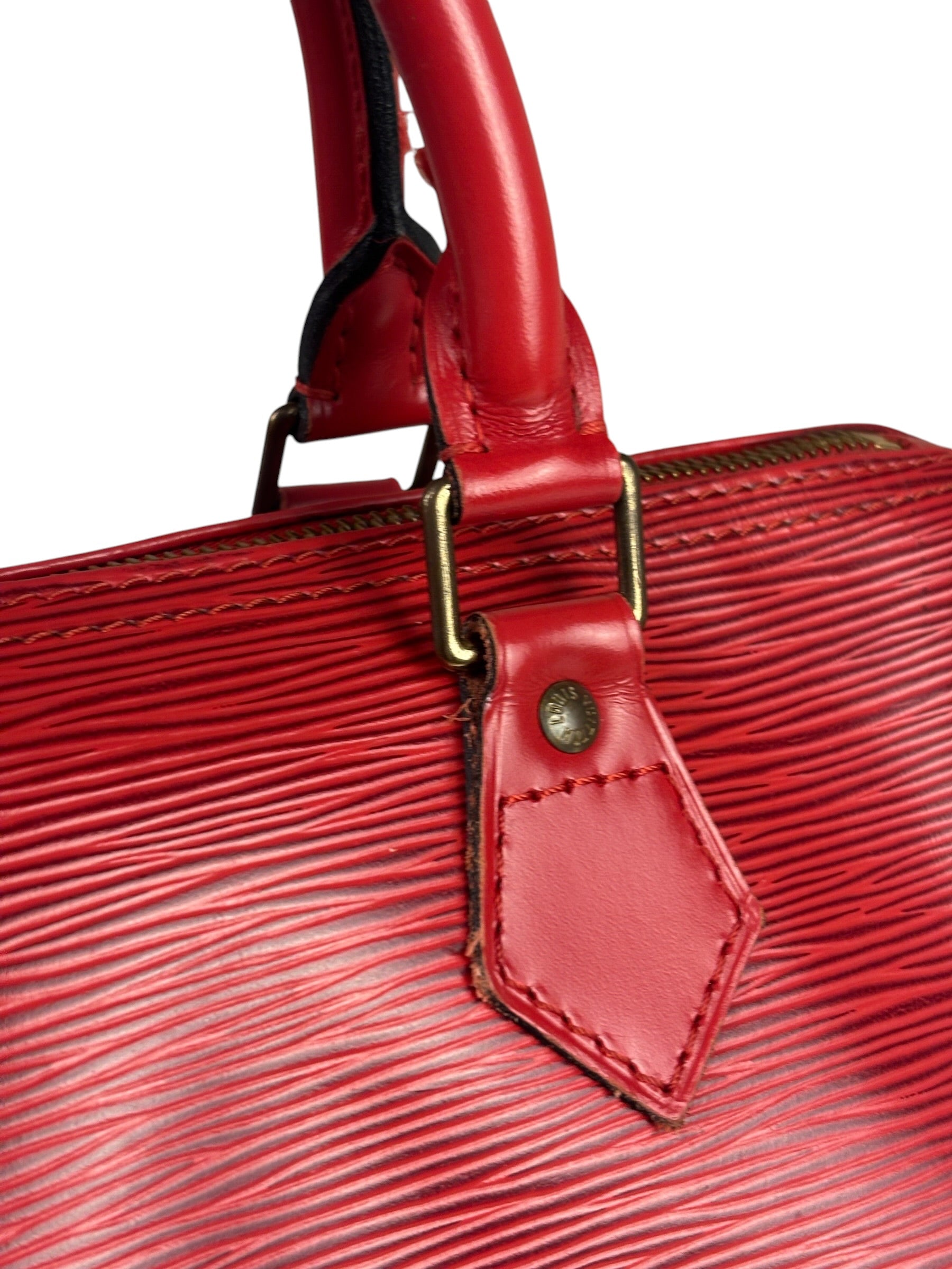 Louis Vuitton Red Epi Leather Speedy 25cm