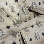 MCM Beige Leather Monogram Medium Stark Backpack