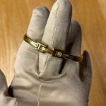 Gucci Gold Plated White Dial Bangle Bracelet