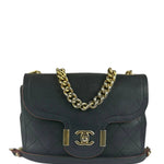 Chanel Black Quilted Archi Chic Flap Bag 2017