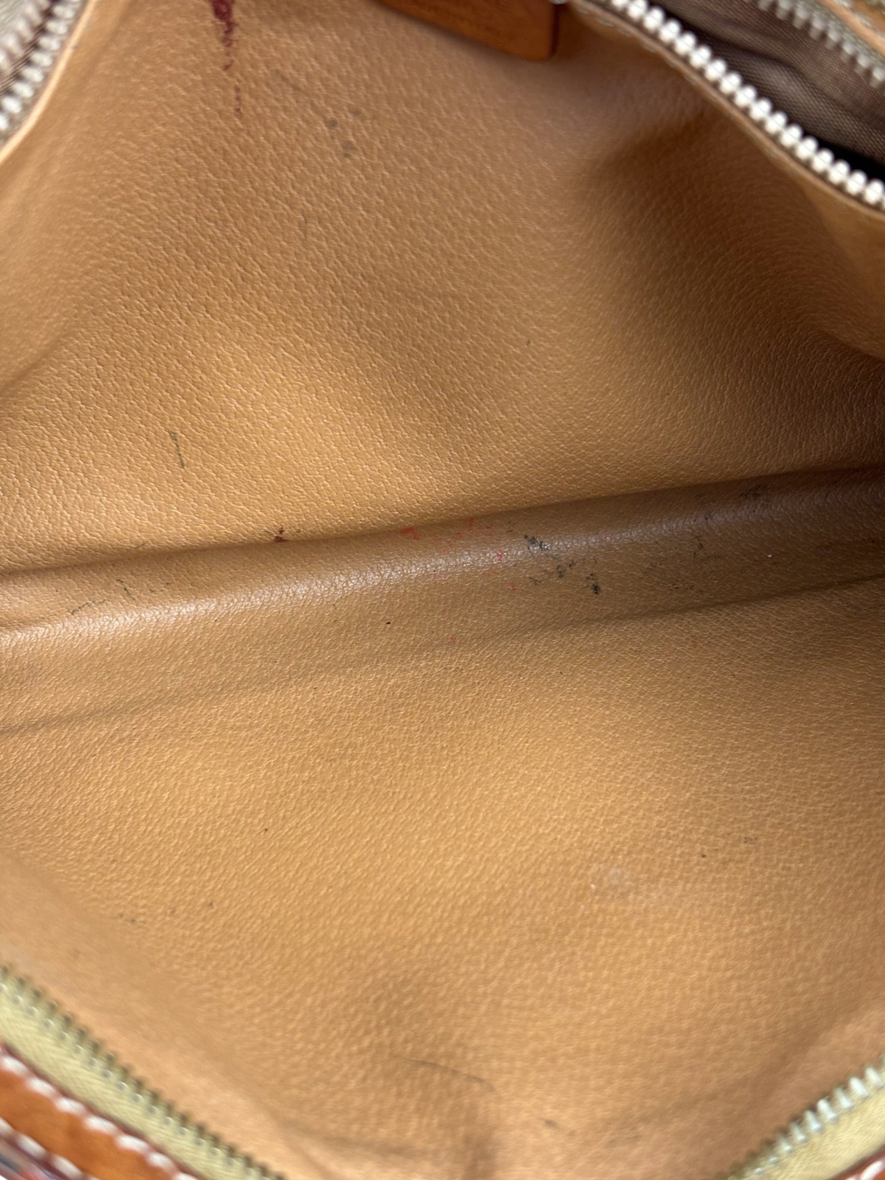 Celine Brown Leather Macadam Clutch