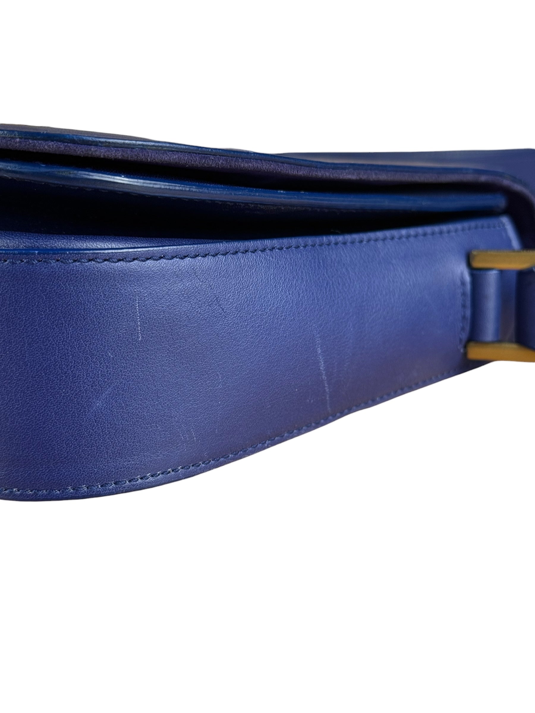 Saint Laurent Chyc Royal Blue Leather Crossbody