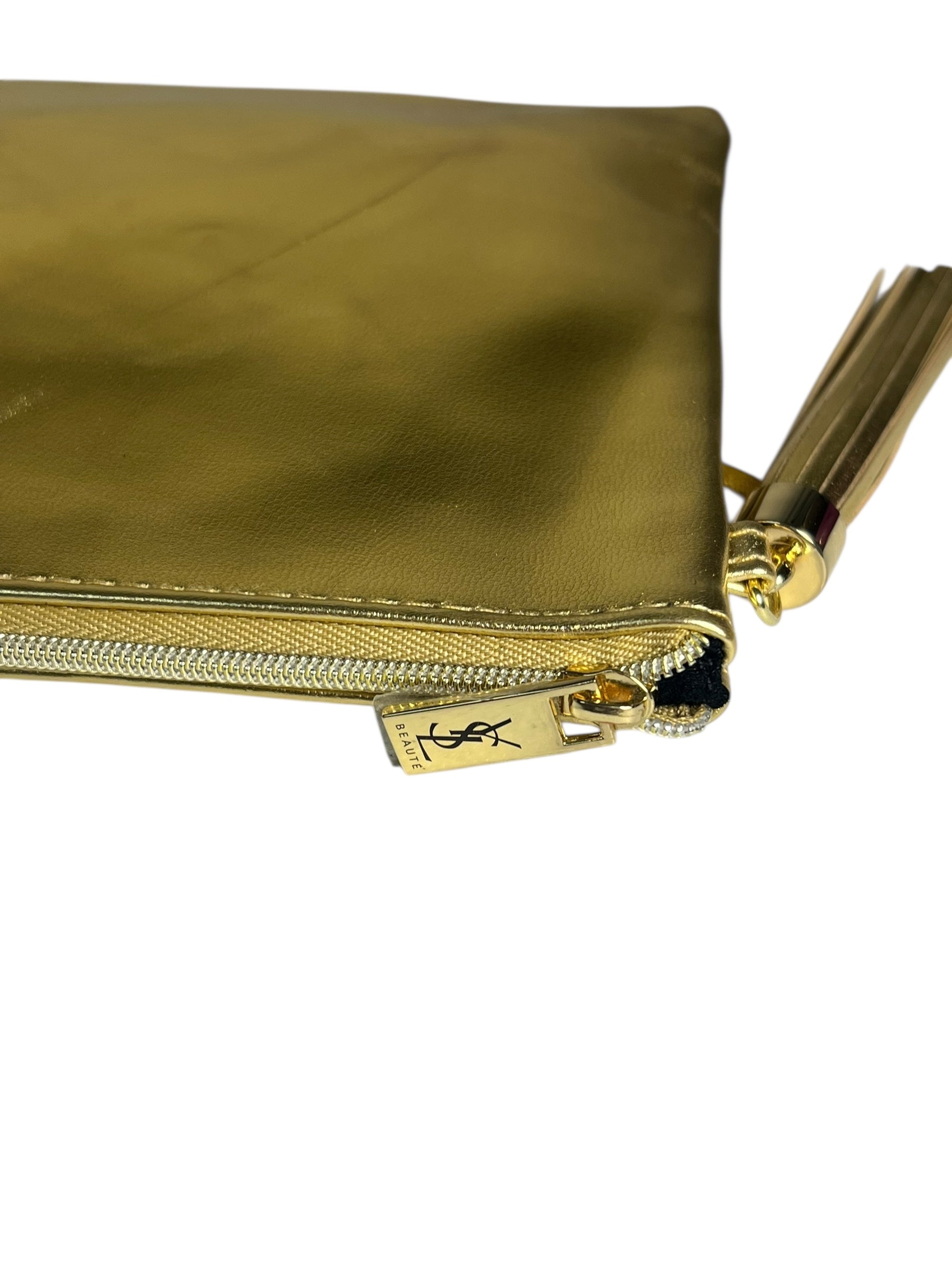 YSL Beauty Gold Makeup Zip Pouch