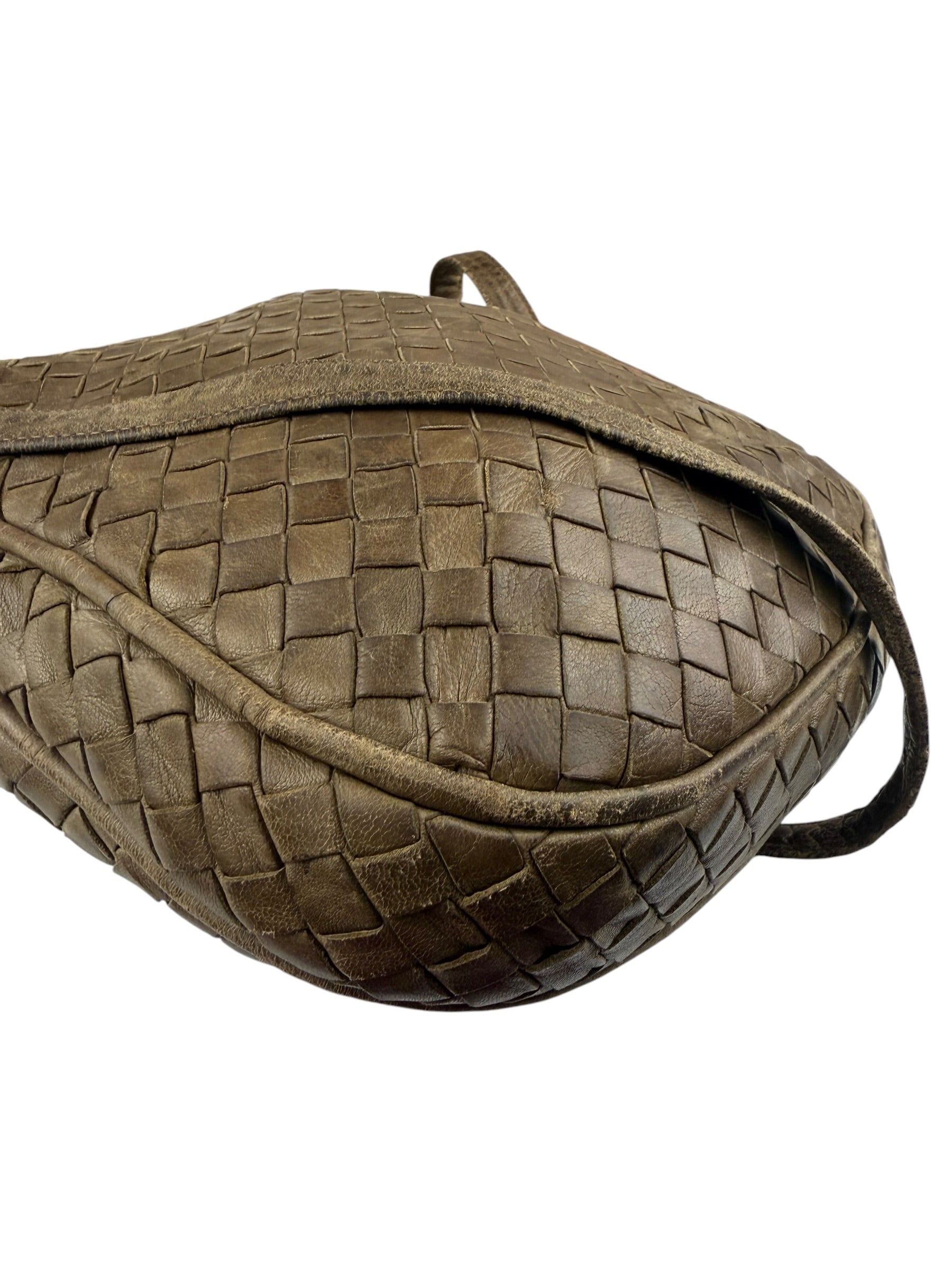 Bottega Veneta Brown Intrecciato Crossbody