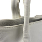 Burberry White Leather Bamboo Cinch Tote