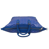 Goyard Blue Leather Goyardine Coated Canvas Shoulder Bag