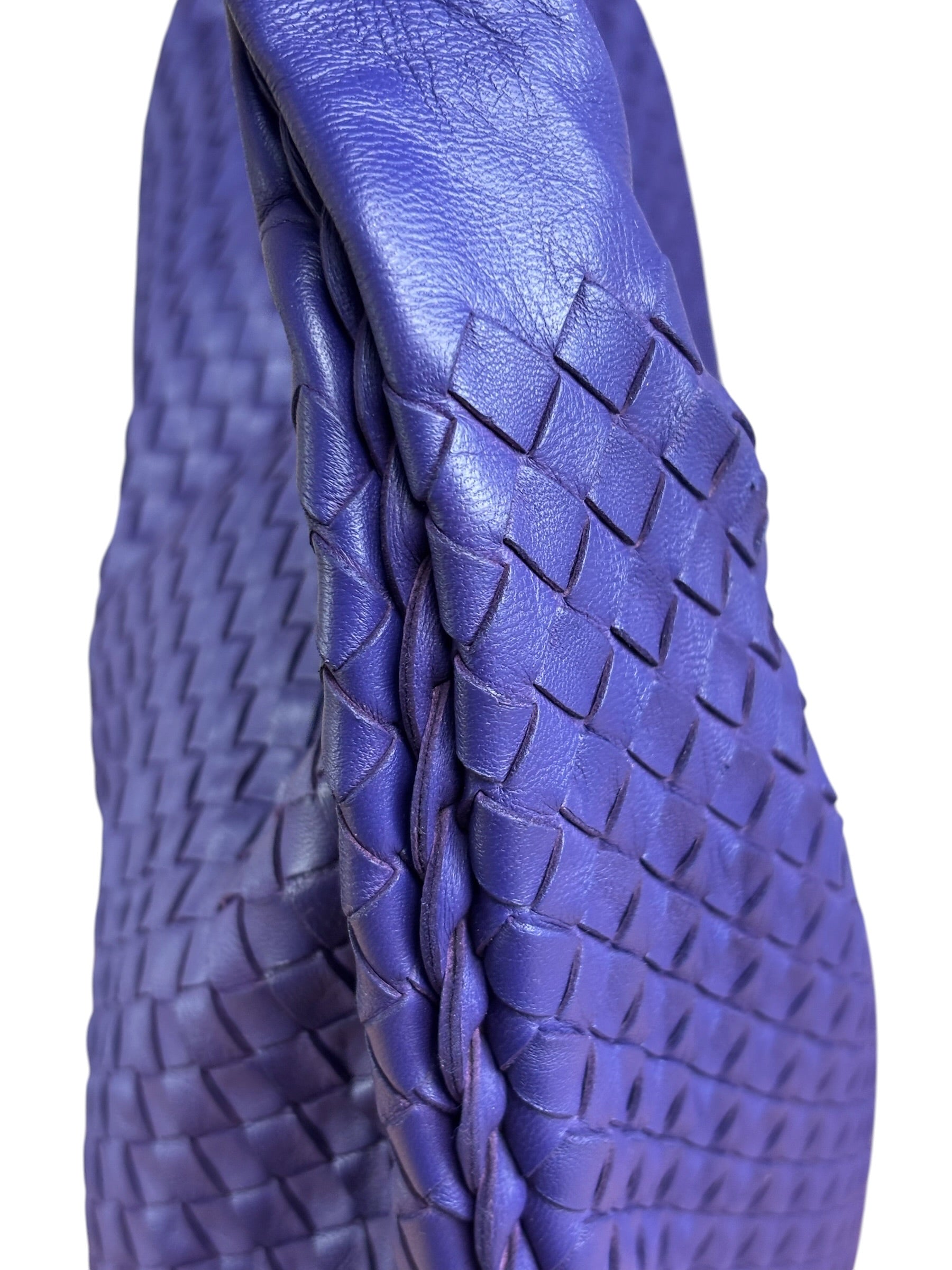 Bottega Veneta Purple Intrecciato Hobo Bag