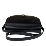 Christian Dior Vintage Black Leather Rounded Flap Bag