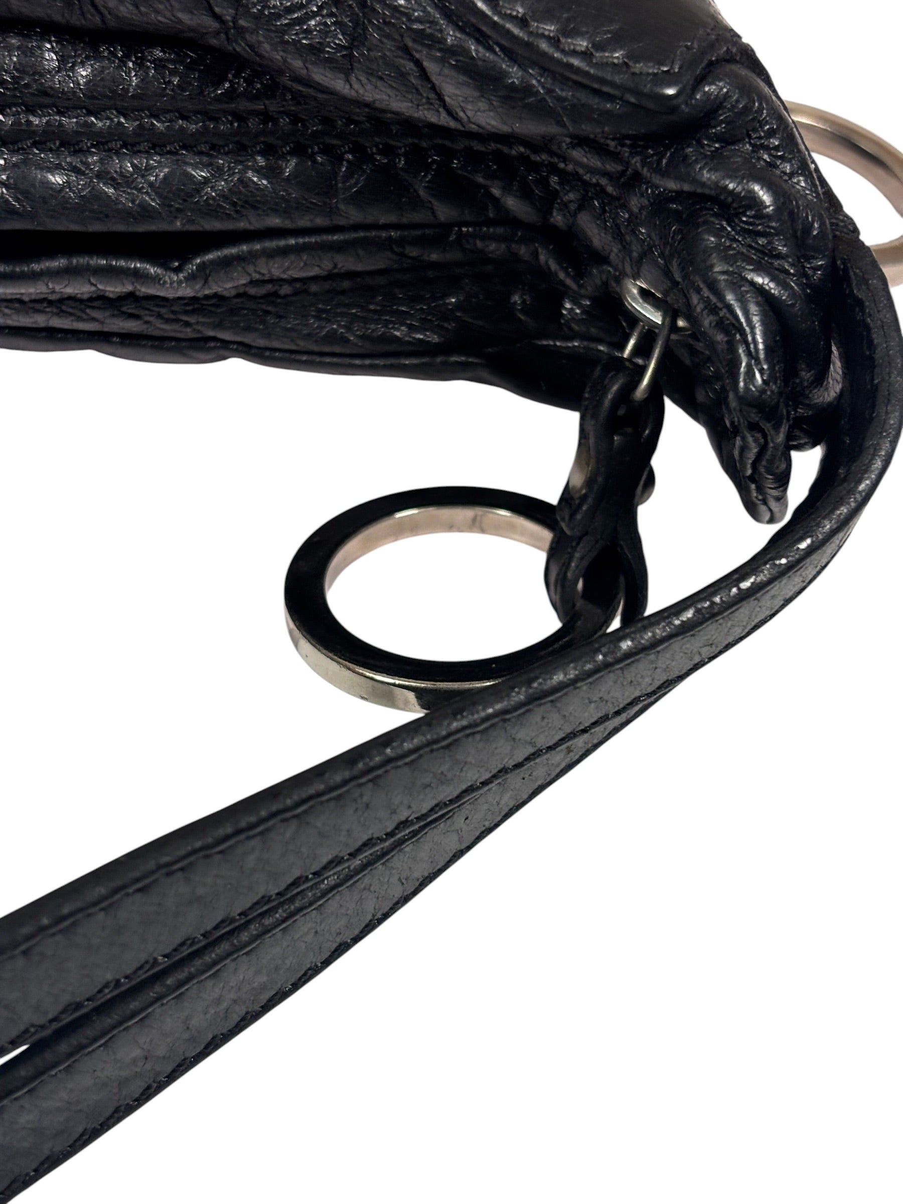 Fendi Black Leather Hobo Bag