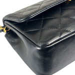 Chanel Black Quilted Leather Flap Bag 1989