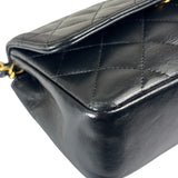 Chanel Black Quilted Leather Flap Bag 1989