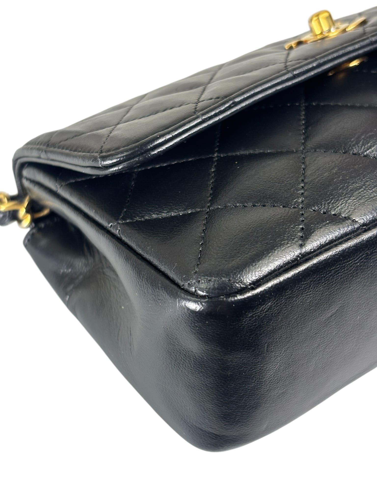 Chanel Black Quilted Leather Flap Bag 1989