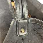 Gucci GG Black Hobo Horsebit Shoulder Bag
