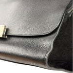 Celine Black Leather/Suede Trapeze Medium Handbag