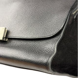 Celine Black Leather/Suede Trapeze Medium Handbag