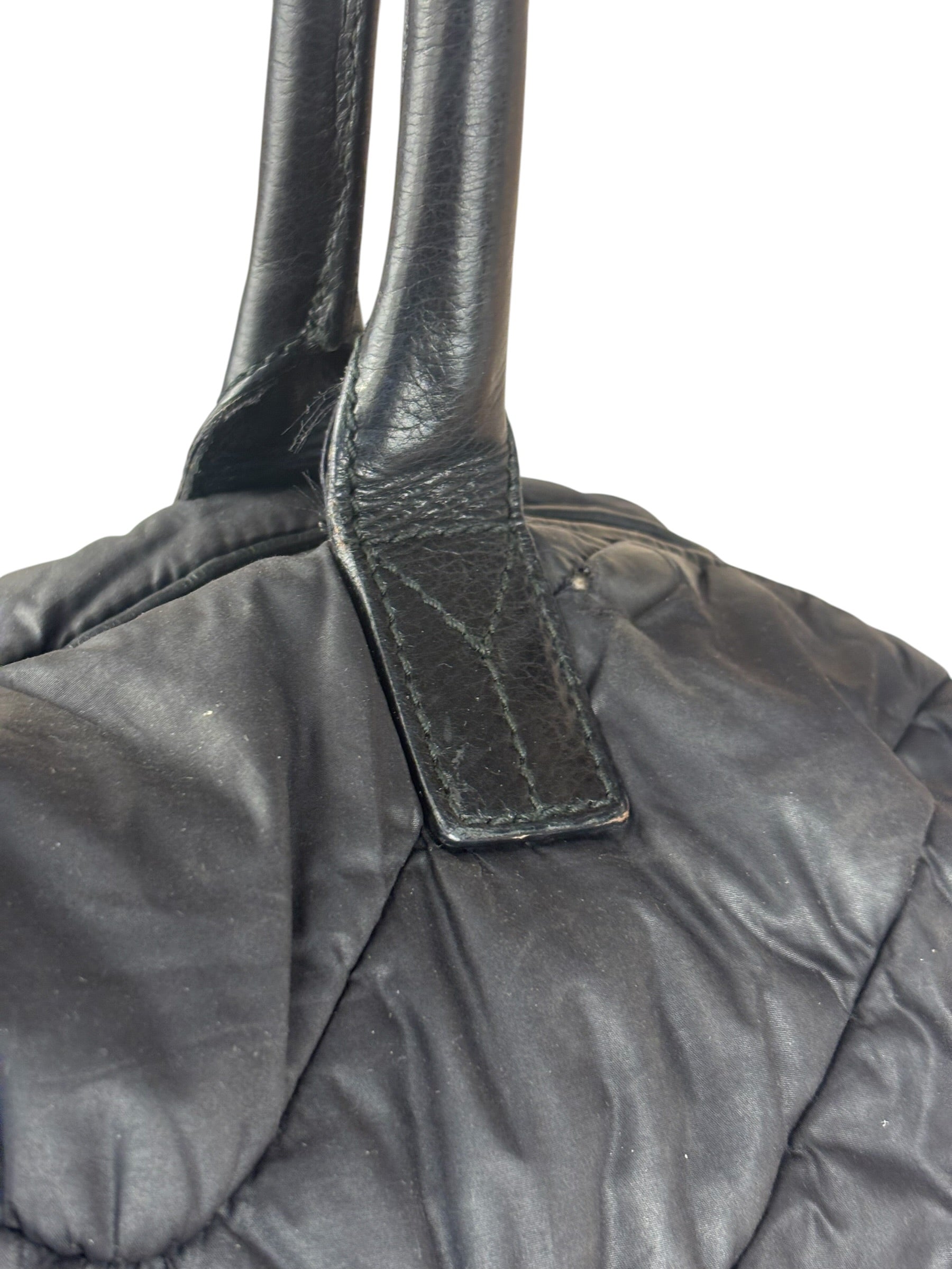 YSL Vintage Black Nylon Top Handle Bag