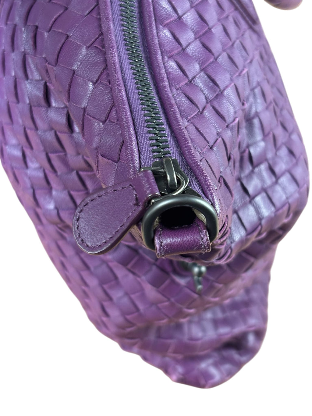 Bottega Veneta Purple Intrecciato Cabat Two-Way Tote