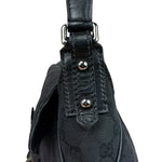 Gucci GG Vintage Black Horsebit Flap Shoulder Bag
