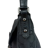 Gucci GG Vintage Black Horsebit Flap Shoulder Bag