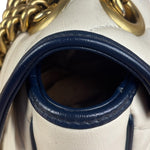 Gucci GG Marmont Cream & Navy Flap Bag
