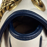 Gucci GG Marmont Cream & Navy Flap Bag