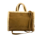 UGG x Telfar Brown Suede Medium Chestnut Shopper Tote