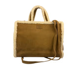 UGG x Telfar Brown Suede Medium Chestnut Shopper Tote