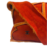 Chanel Orange Suede Shearling Patchwork Shoulder Bag 2001
