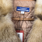 Burberry Corduroy Fur Lined Coat