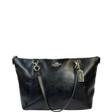 Coach Black Pebbled Leather Ava Zip Tote