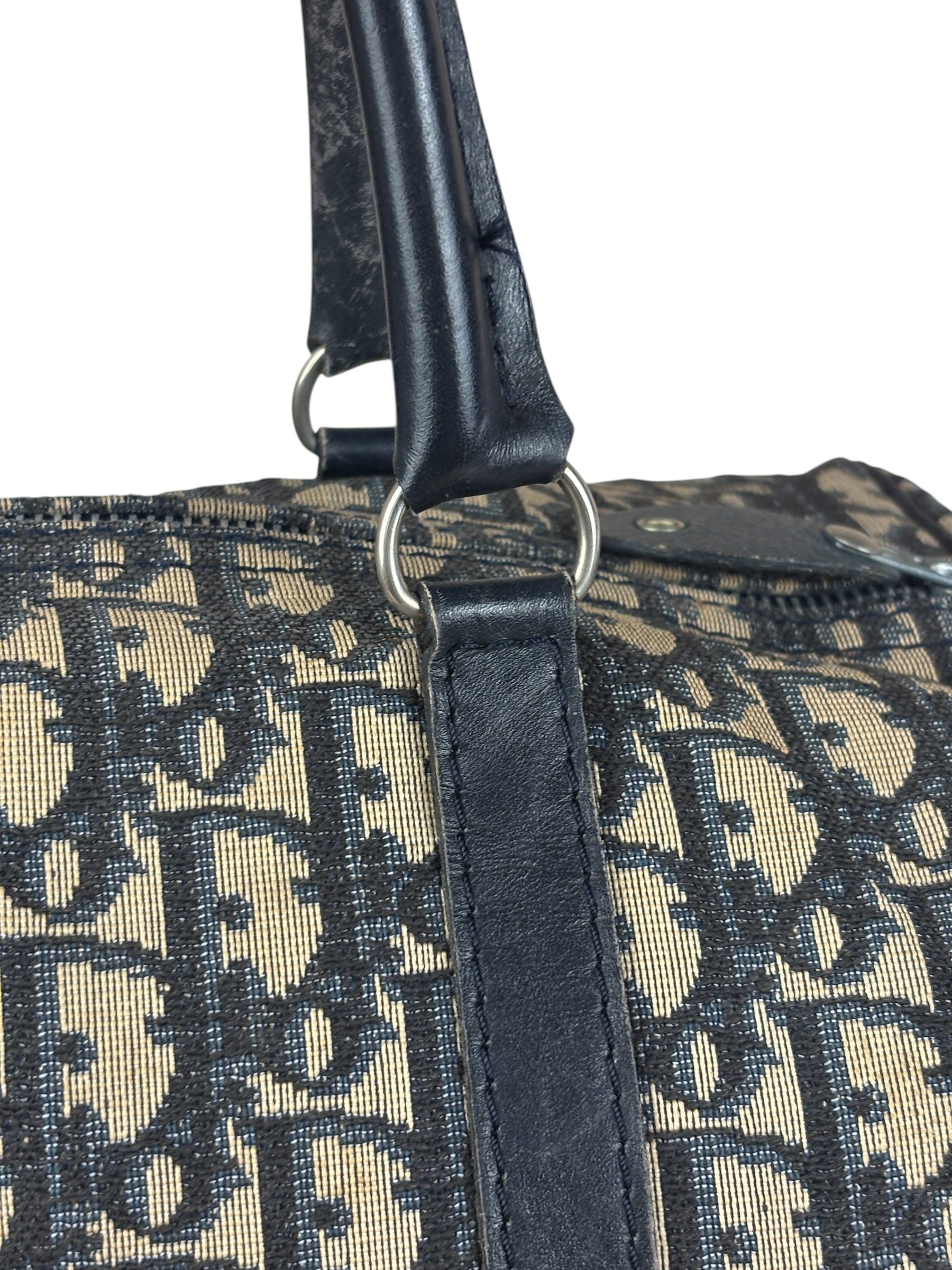 Christian Dior Canvas Monogram Trotter Mini Boston Hand Bag