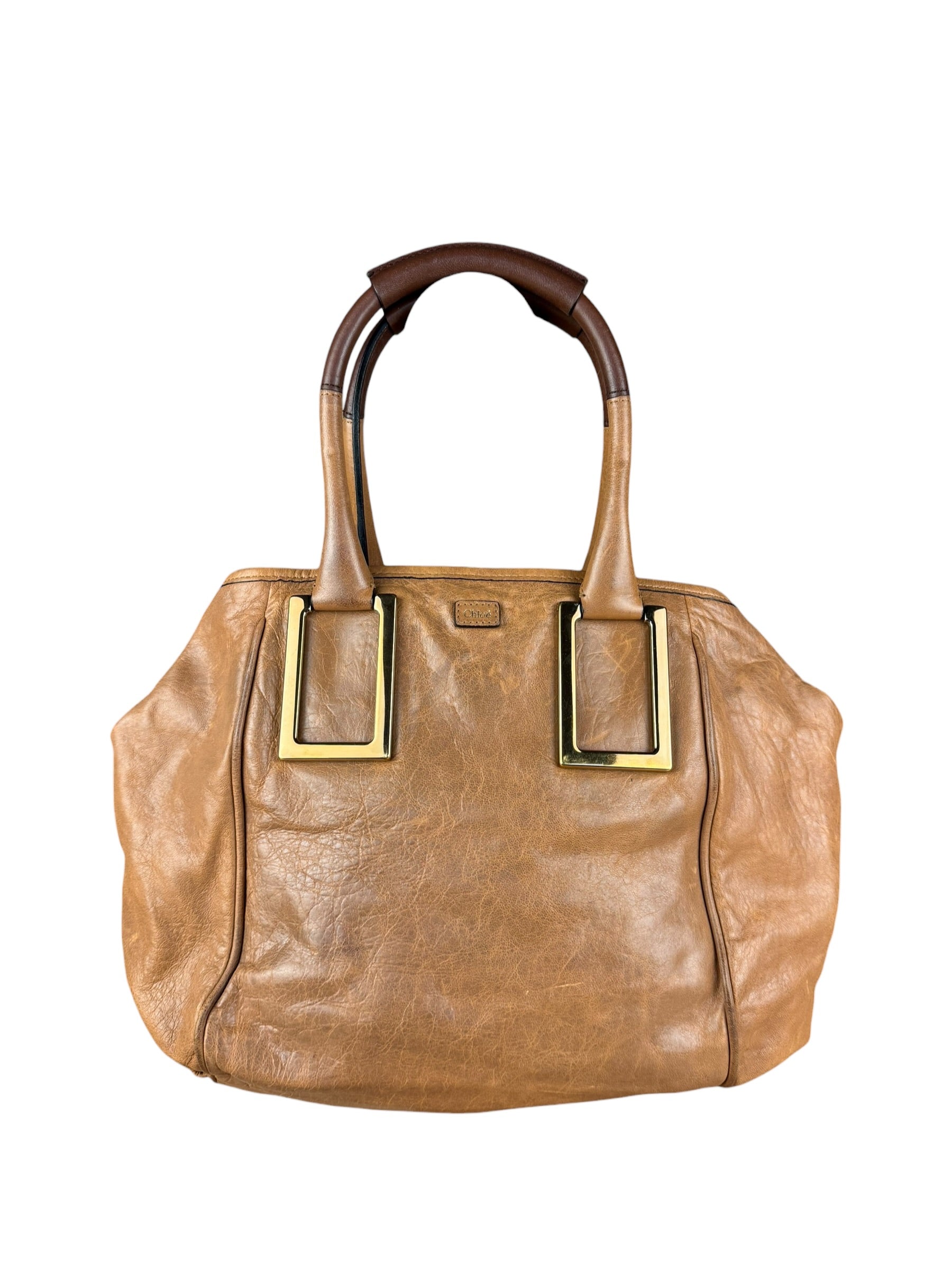 Chloé Brown Leather Ethel Tote Bag