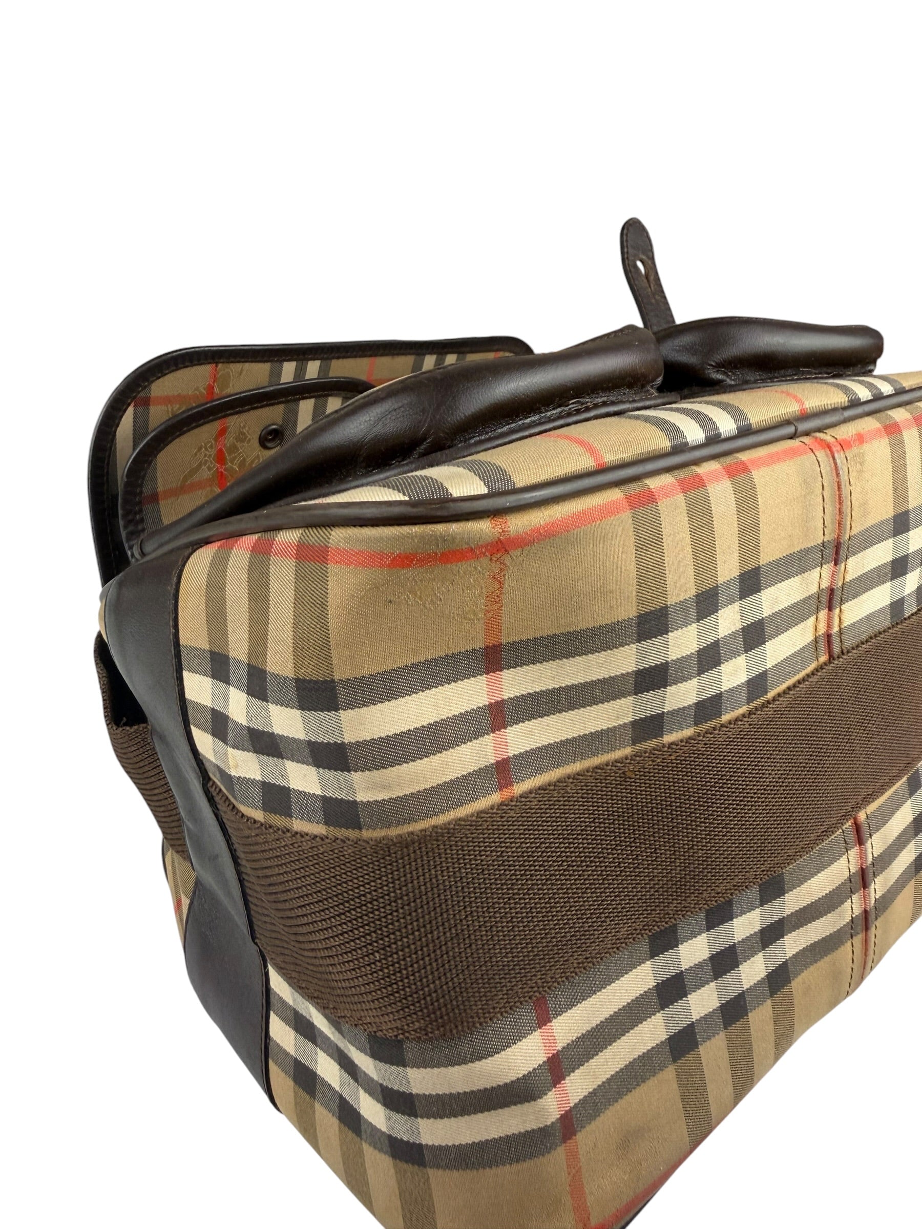 Burberry Vintage Beige/Dark Brown House Shoulder Bag